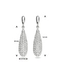Zilver Gerhodineerd Oorhangers Zirkonia 1333687 - PansiteNederland.nl