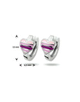 Zilver Gerhodineerd Klapoorringen Hartje 1333717 - PansiteNederland.nl