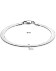Zilver Gerhodineerd Armband Plat 4,5 mm 1333722 - PansiteNederland.nl