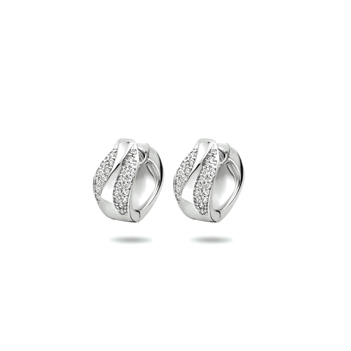 Fantasy Collection Oorbellen zirkonia zilver