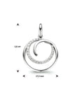 zilver gerhodineerd hanger zirkonia 1333775 - PansiteNederland.nl