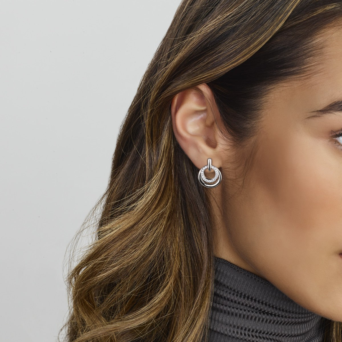 Fantasy Collection Oorbellen zirkonia zilver
