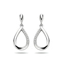 Zilver Gerhodineerd Oorhangers Druppel Zirkonia 1333814 - PansiteNederland.nl