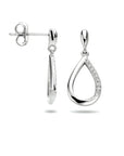 Zilver Gerhodineerd Oorhangers Druppel Zirkonia 1333814 - PansiteNederland.nl