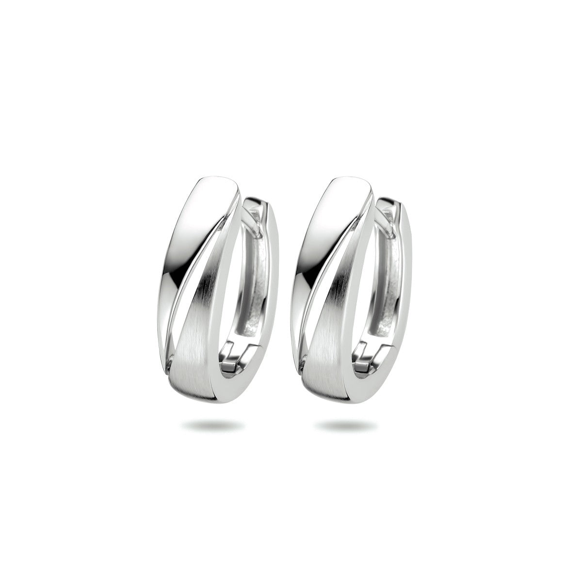 Fantasy Collection Oorbellen poli/mat zilver