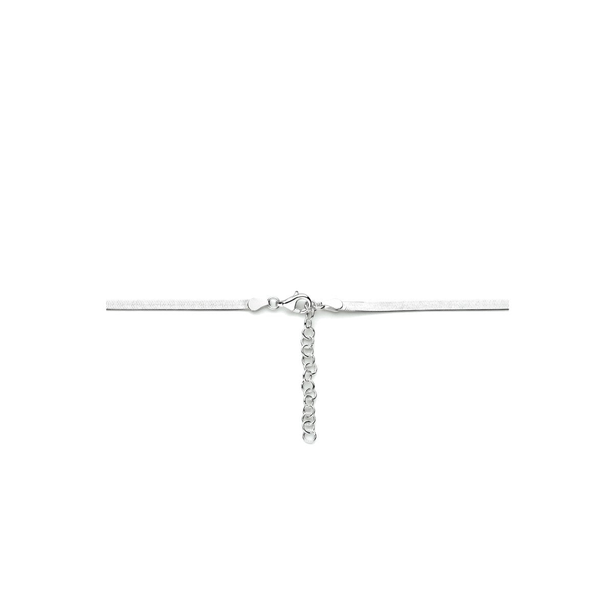 Fantasy Collection Collier slang plat 3,3 mm 40 + 5 cm zilver
