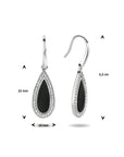 Zilver Gerhodineerd Oorhangers Franse Haak Onyx En Zirkonia 1333854 - PansiteNederland.nl