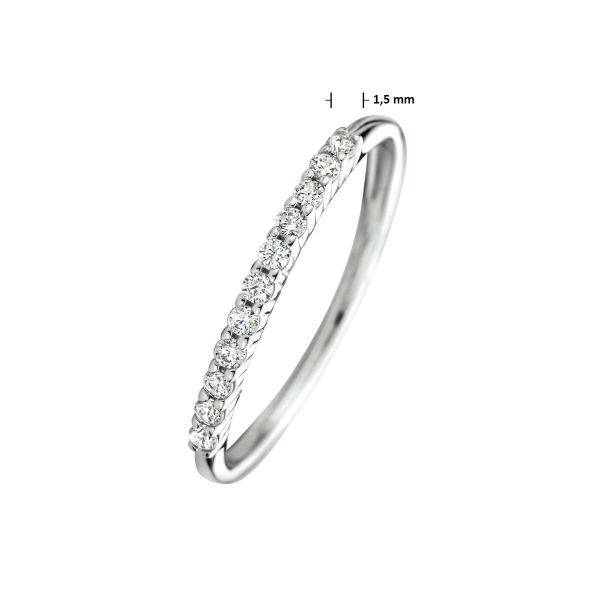Fantasy Collection Aanschuifring zirkonia zilver