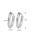 Zilver Gerhodineerd Klapoorringen Gedraaid 1333888 - PansiteNederland.nl