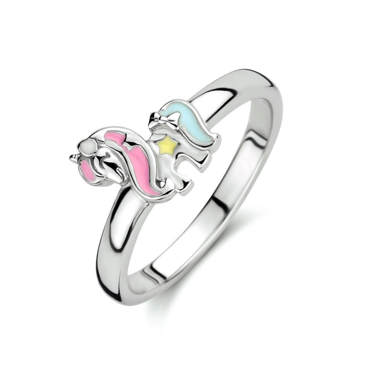 Fantasy Collection Ring emaille eenhoorn zilver