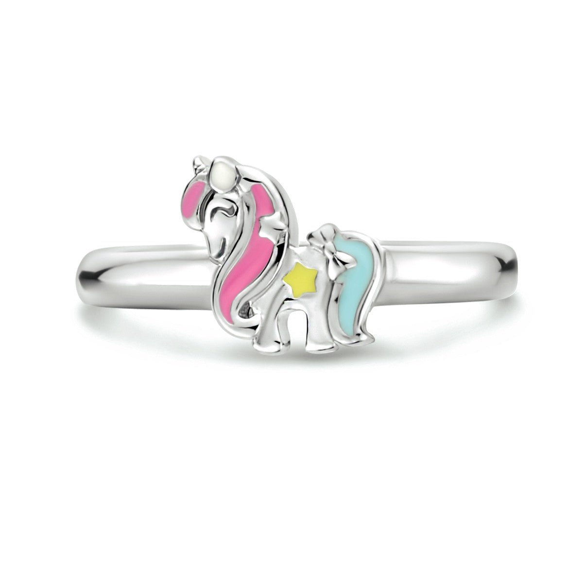 Fantasy Collection Ring emaille eenhoorn zilver