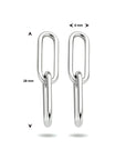 Zilver Gerhodineerd Oorhangers Paperclip 1333917 - PansiteNederland.nl