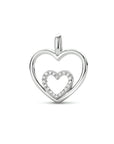 zilver gerhodineerd hanger hart zirkonia 1333967 - PansiteNederland.nl