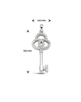 zilver gerhodineerd hanger sleutel zirkonia 1333978 - PansiteNederland.nl