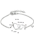 Zilver Gerhodineerd Armband Hartjes 16 + 3 Cm 1333997 - PansiteNederland.nl