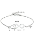 Zilver Gerhodineerd Armband Infinity En Hart 16 + 3 Cm 1333998 - PansiteNederland.nl