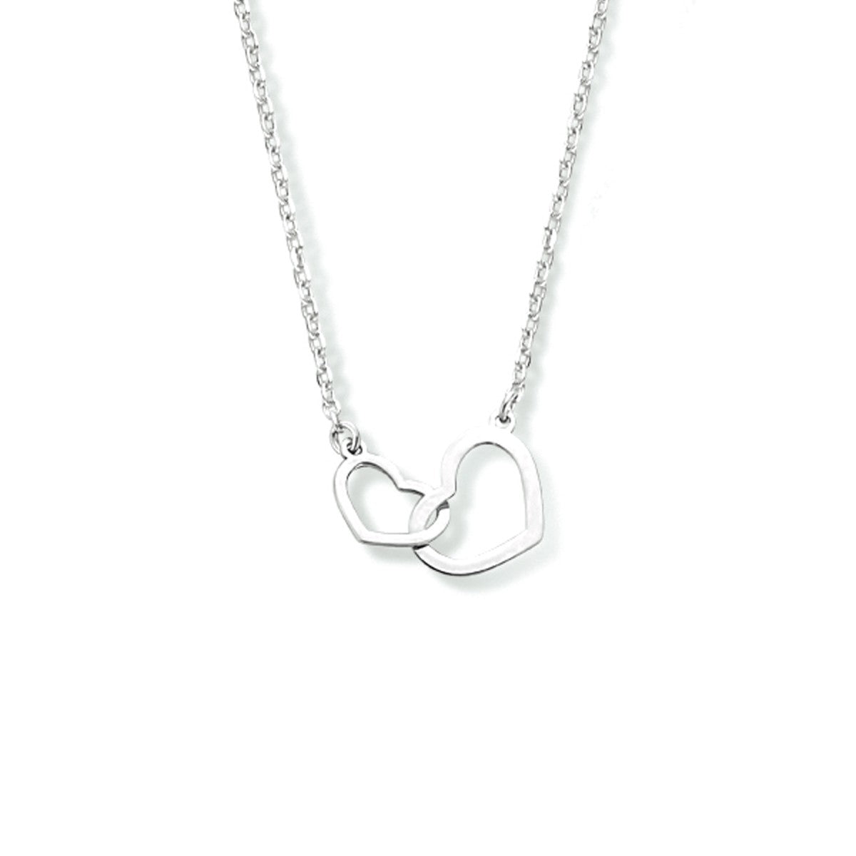 Fantasy Collection Collier hartjes 40 + 4 cm zilver