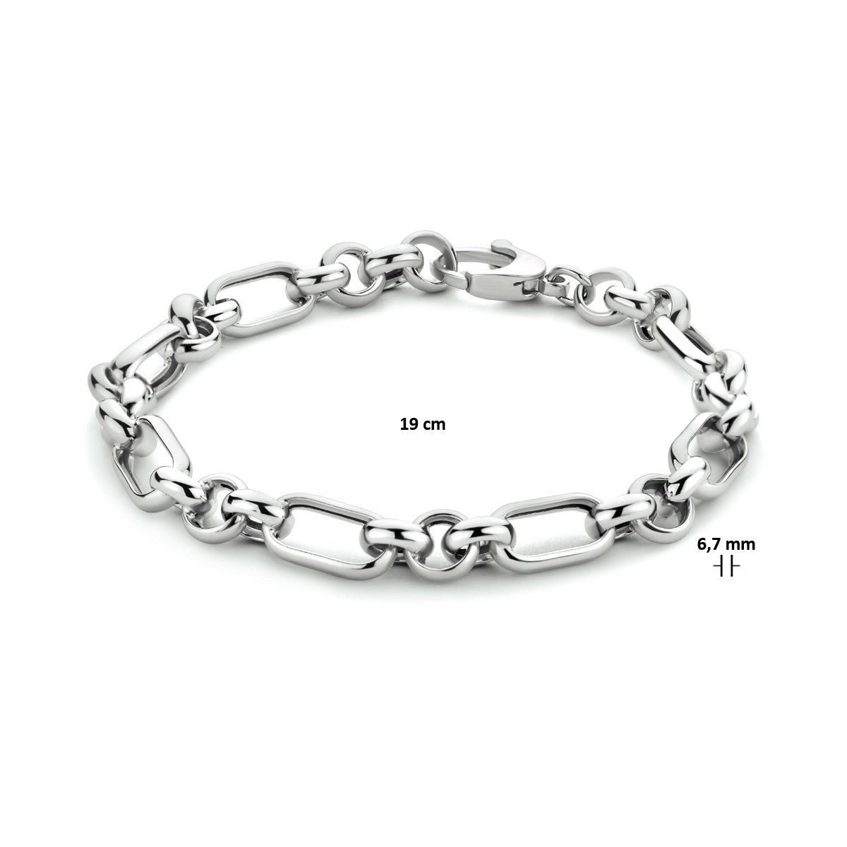 Fantasy Collection Armband anker 6,7 mm 19 cm zilver