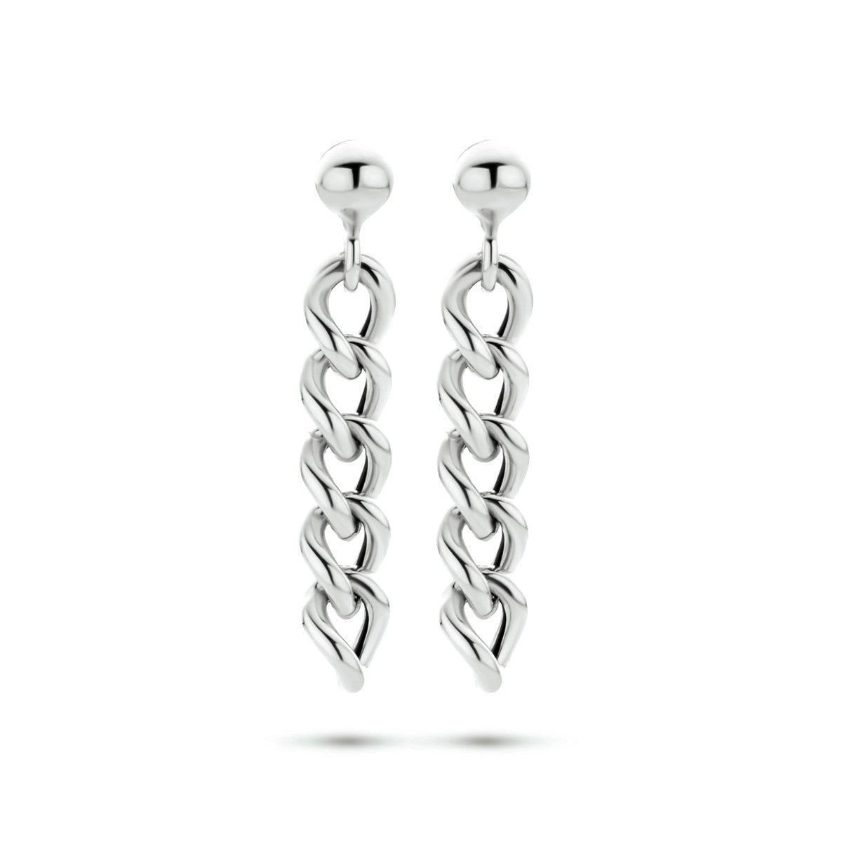 Fantasy Collection Hangende oorbellen schakel zilver