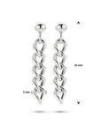 Zilver Gerhodineerd Oorhangers Schakel 1334020 - PansiteNederland.nl