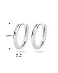 Zilver Gerhodineerd Klapoorringen Half Rond 1334140 - PansiteNederland.nl
