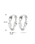 Zilver Gerhodineerd Klapoorringen Gedraaid 1334141 - PansiteNederland.nl