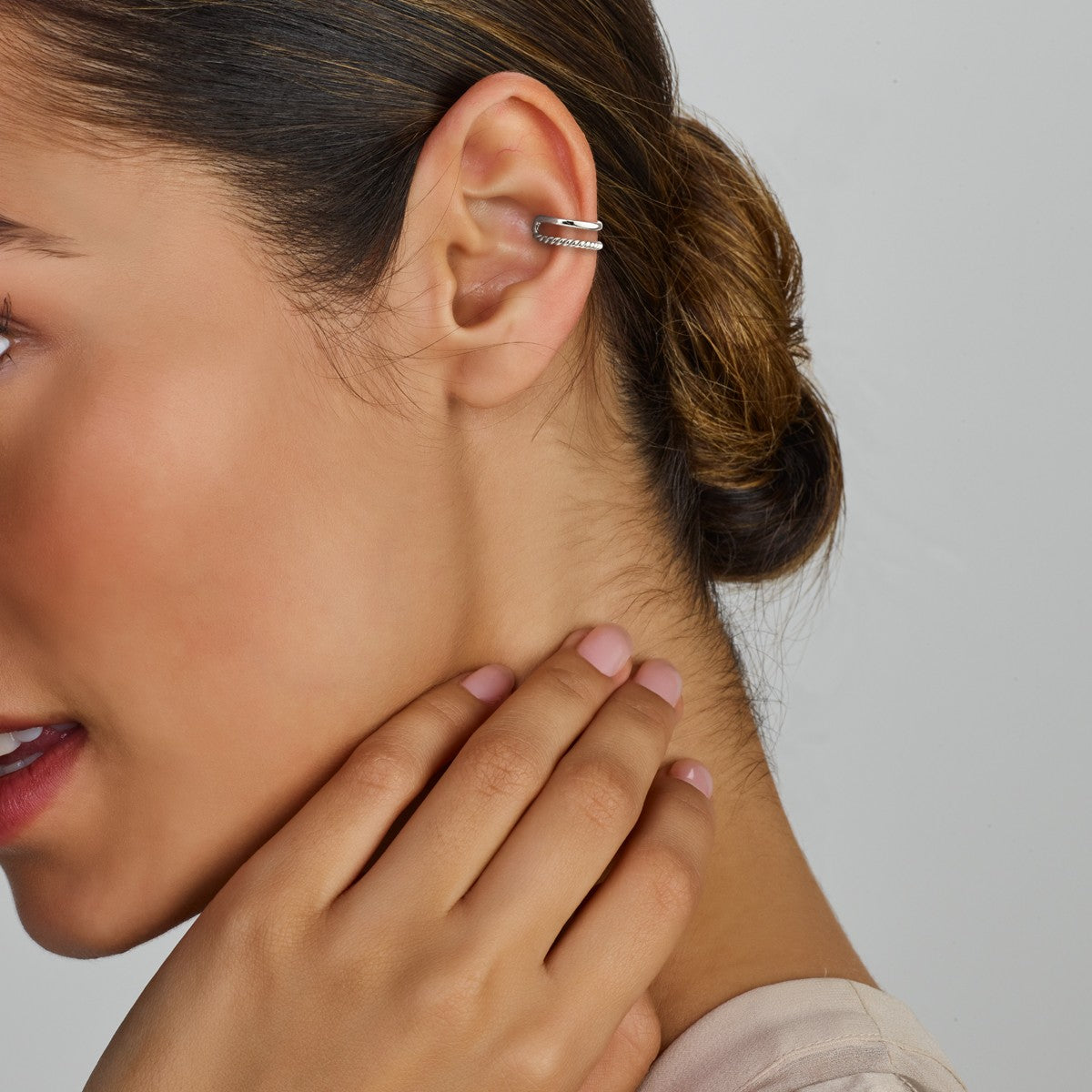 Fantasy Collection Earcuff 11 mm zilver oorbellen