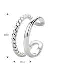 Zilver Gerhodineerd Earcuff 1334220 - PansiteNederland.nl