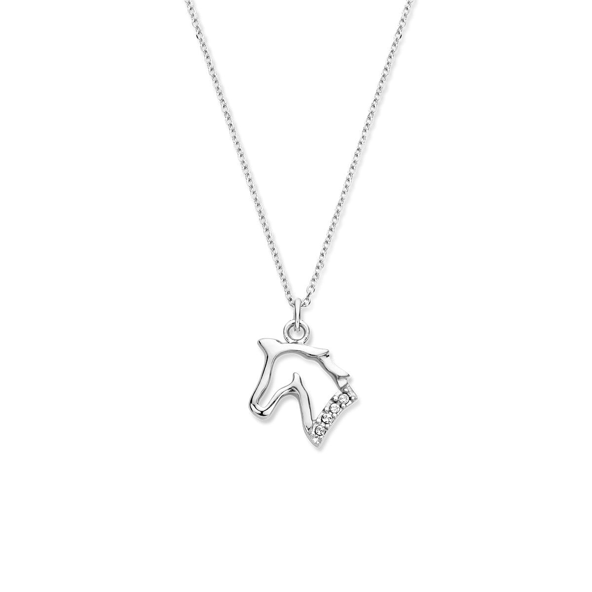 Fantasy Collection Collier paard 36 + 3 cm zilver