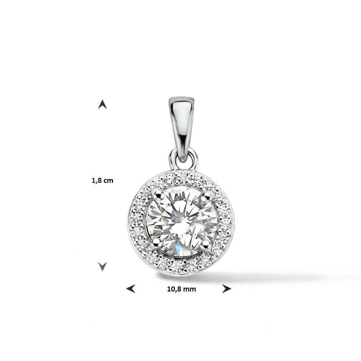 Fantasy Collection Hanger zirkonia halo zilver