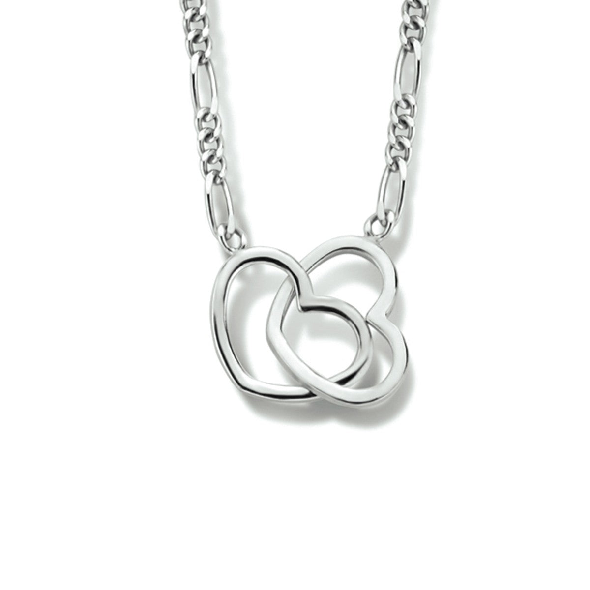 Fantasy Collection Collier hartjes 40 + 5 cm zilver