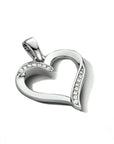 zilver gerhodineerd hanger hart 1334377 - PansiteNederland.nl