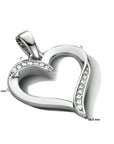 zilver gerhodineerd hanger hart 1334377 - PansiteNederland.nl