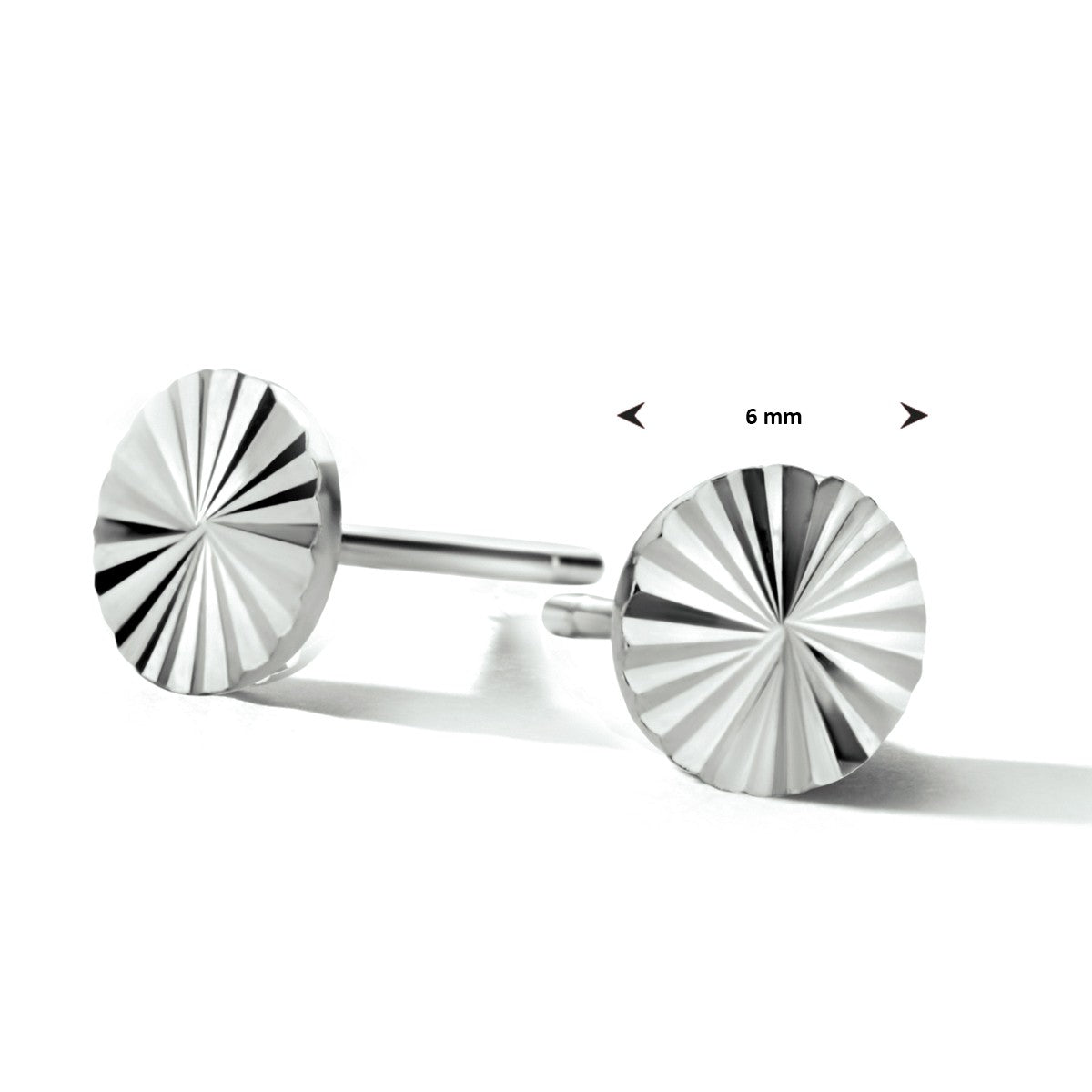 Fantasy Collection Oorbellen rondje gediamanteerd zilver