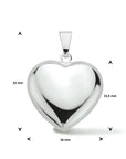 zilver gerhodineerd hanger hart 1334657 - PansiteNederland.nl