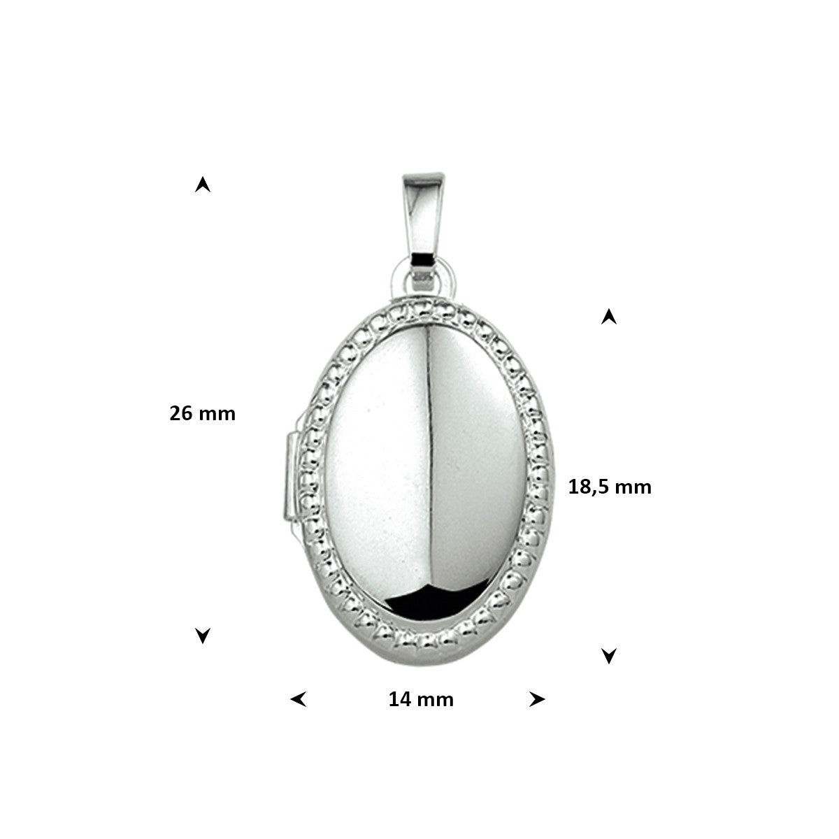 Medaillon 18,5 mm zilver