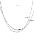 zilver gerhodineerd multi-collier 2,0 mm 42 + 3 cm 1334713 - PansiteNederland.nl