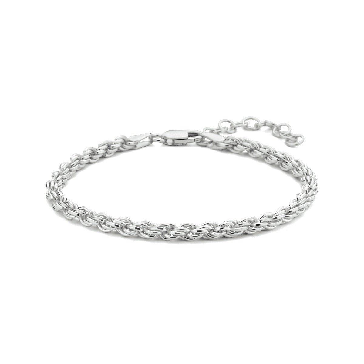 Fantasy Collection Armband koord 3,5 mm 16 + 3 cm zilver