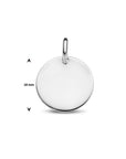 zilver gerhodineerd graveerhanger rond 1334735 - PansiteNederland.nl