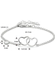 Zilver Gerhodineerd Armband Hartjes 16 + 3 Cm 1334748 - PansiteNederland.nl