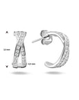 Zilver Gerhodineerd Stekeroorringen Zirkonia 1334756 - PansiteNederland.nl