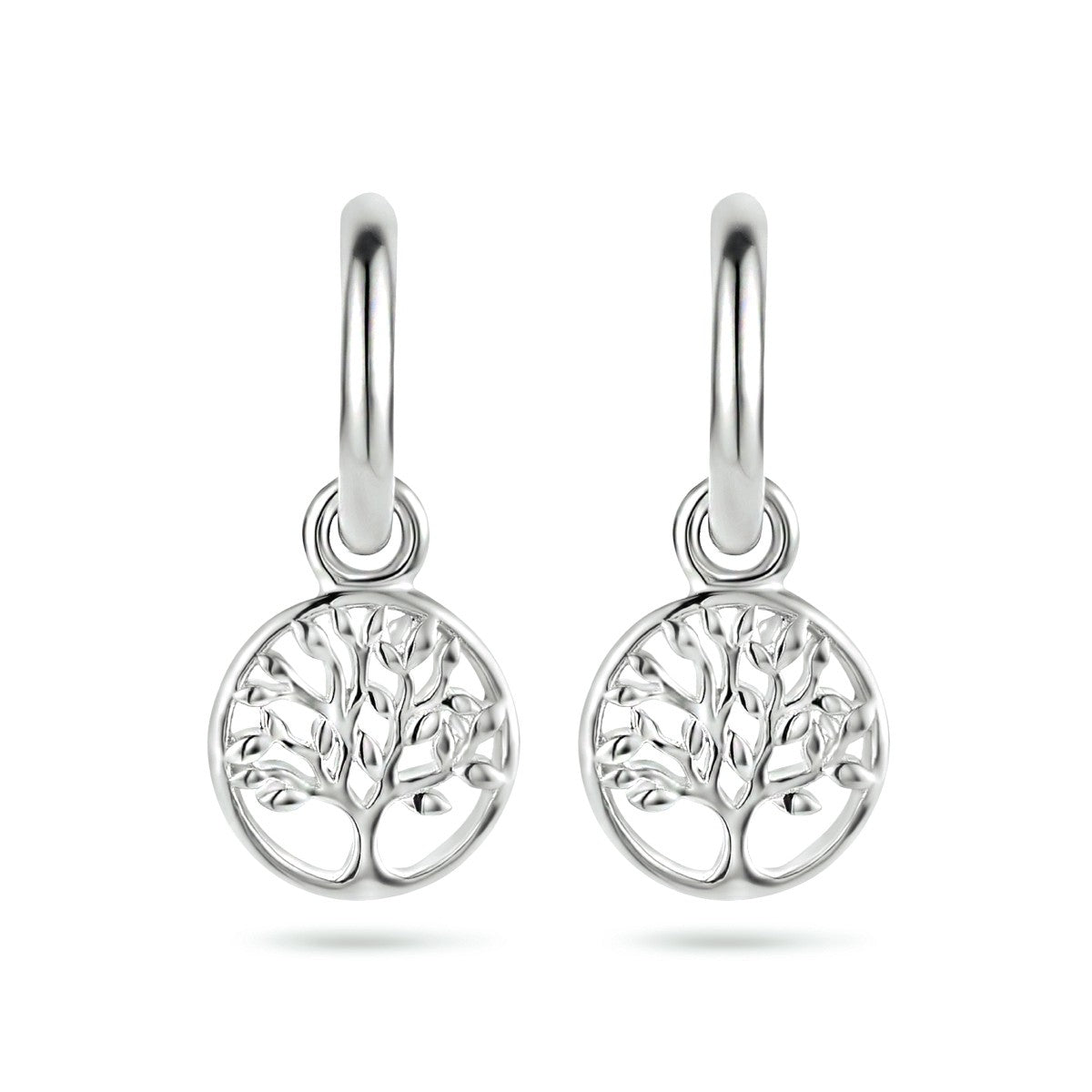 Fantasy Collection Oorbellen levensboom 20 mm zilver