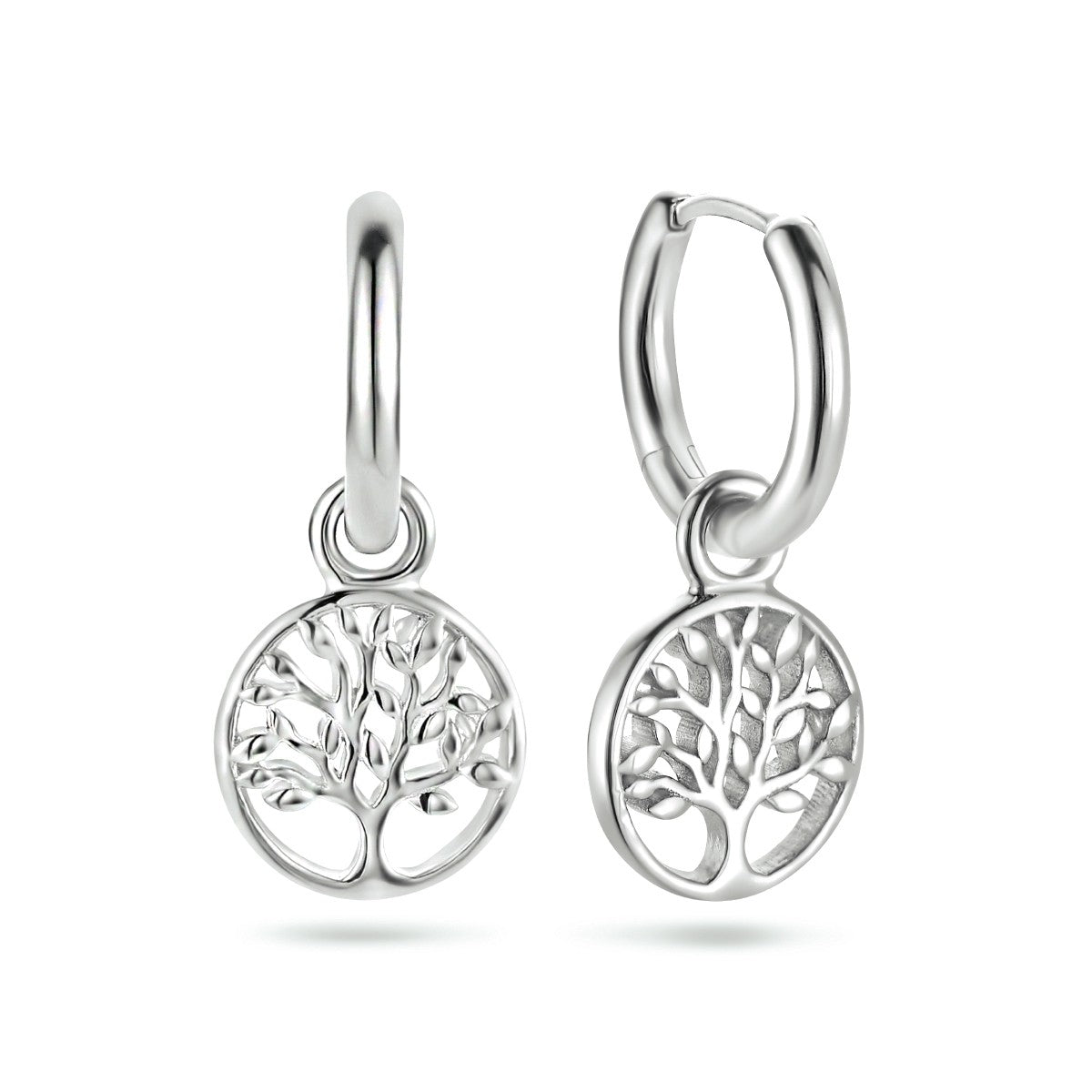 Fantasy Collection Oorbellen levensboom 20 mm zilver