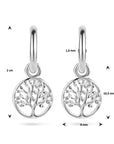 Zilver Gerhodineerd Klapoorringen Levensboom 1334762 - PansiteNederland.nl