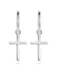 Zilver Gerhodineerd Oorringen Kruis 1334763 - PansiteNederland.nl