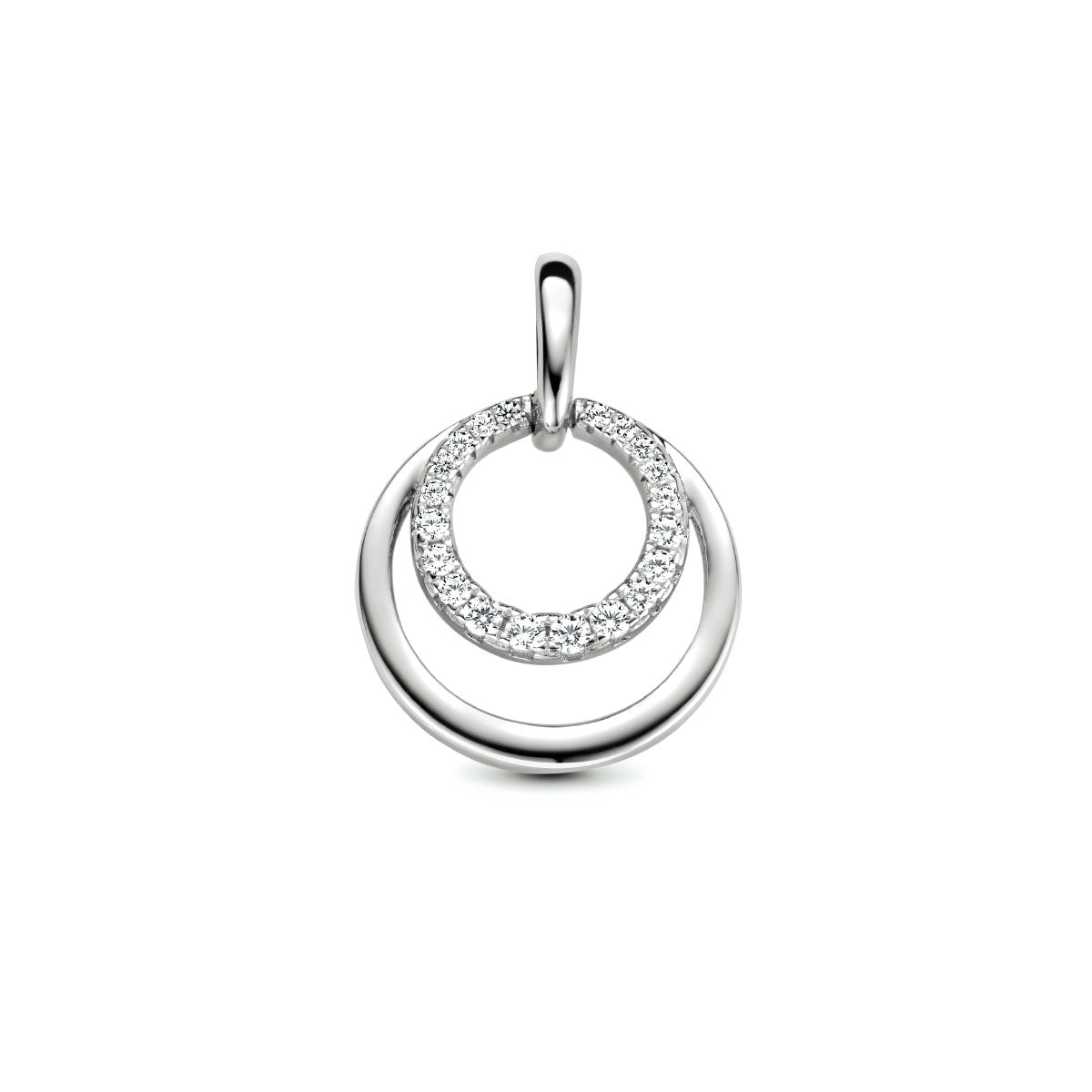 Fantasy Collection Hanger rondjes zirkonia zilver