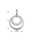 zilver gerhodineerd hanger rondjes zirkonia 1334769 - PansiteNederland.nl
