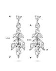 Zilver Gerhodineerd Oorhangers Zirkonia 18 Mm 1334777 - PansiteNederland.nl