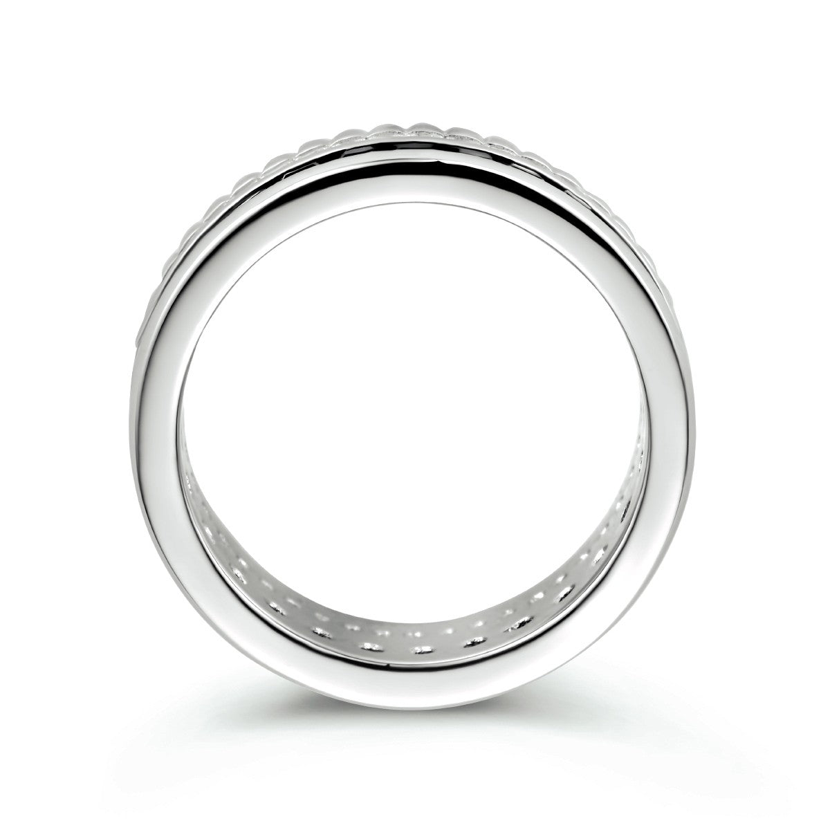 Fantasy Collection Ring zwart en wit zirkonia zilver