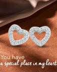 Zilver Gerhodineerd Oorknoppen Hartje Zirkonia 1334794 - PansiteNederland.nl